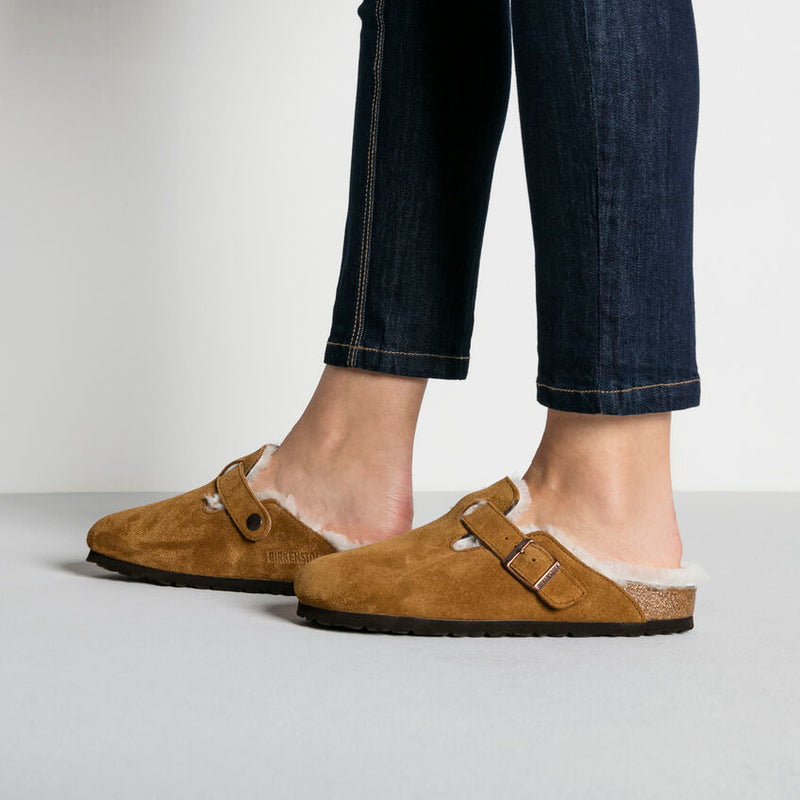 Boston Sherling Suede Clogs Mink