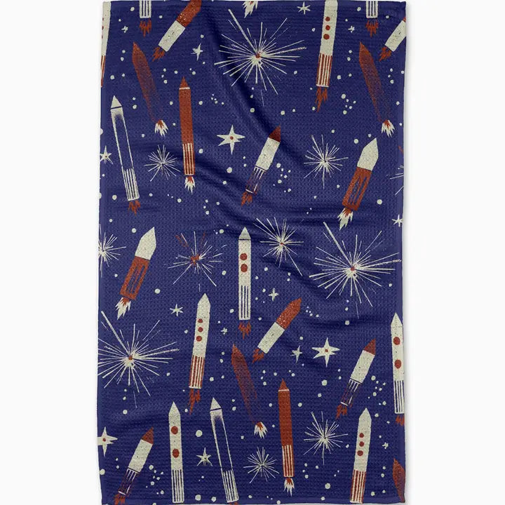 Geometry Tea Towel Rocketing Through The Skies