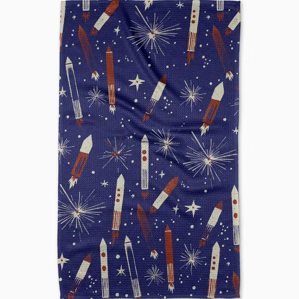 Geometry Tea Towel Rocketing Through The Skies