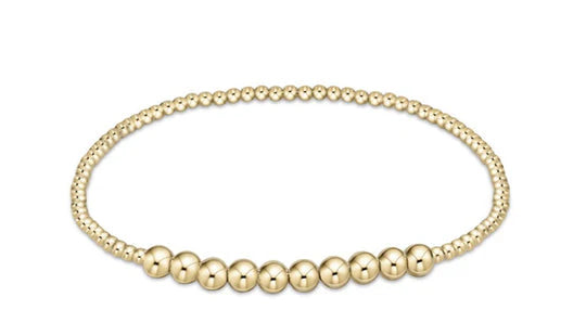 Classic Gold Beaded Bliss 2mm Bead Bracelet - 4mm