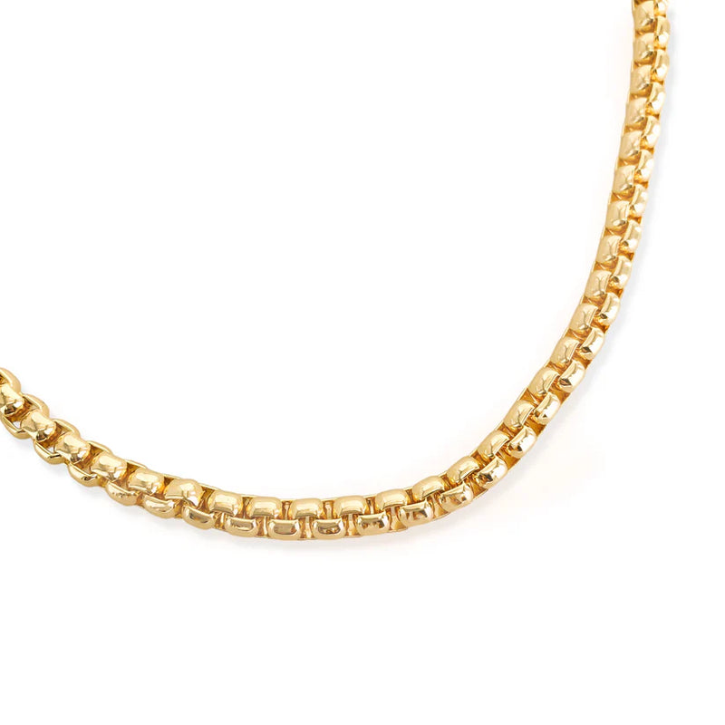 18k Gold Cable Stitching Chain Necklace