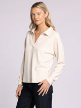 Taylor Collared Top Pink Oatmeal