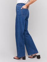 Chloe 5 Pocket Stretch Wide Leg Jeans Indigo