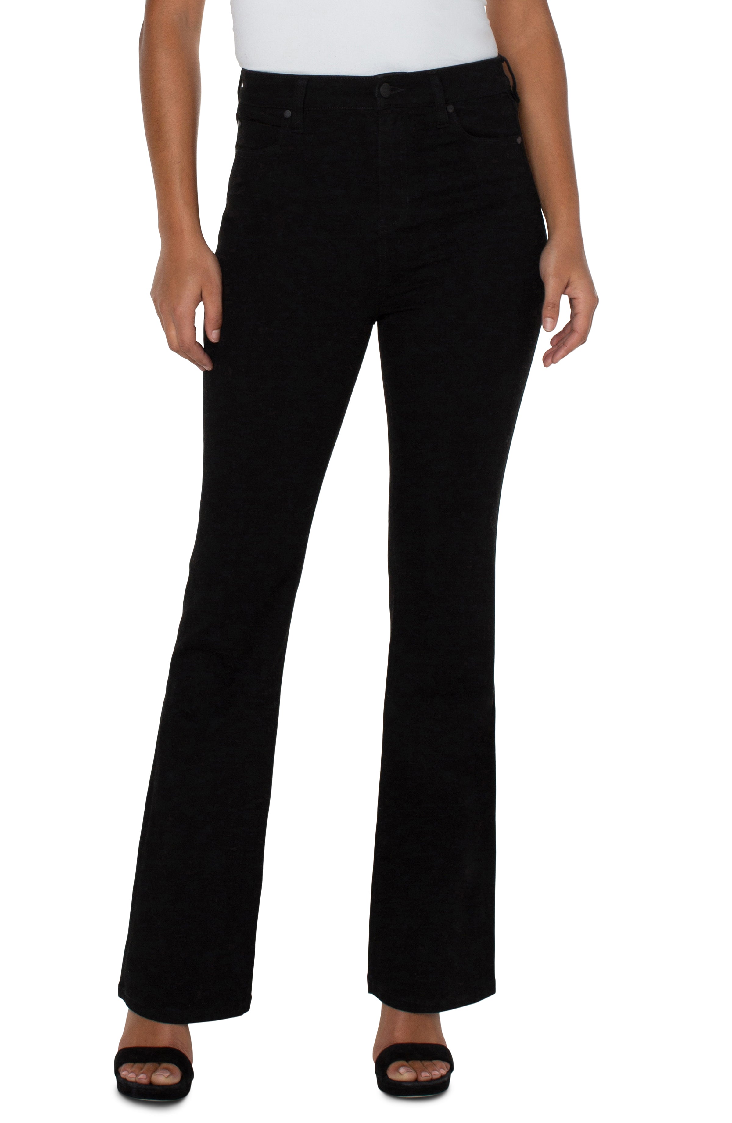 Lucy High Rise Bootcut Pants Black Rinse