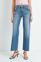 Slim Palazzo Scissor Cut Jeans Medium Denim