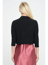 Brushed Knit Cashmere Feel Bolero Black