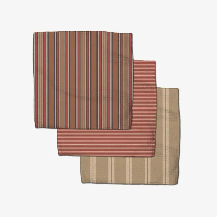 Geometry Dishcloth Set Fall Stripes