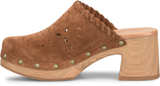 Tomika Suede Clogs Tan