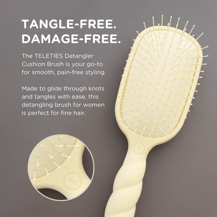 Teleties Hair Brush Tan Detangler - Fine Hair