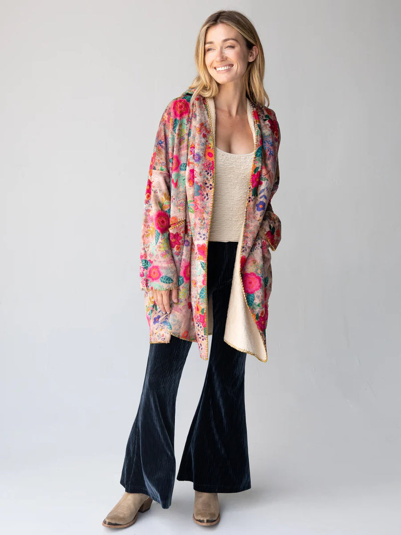 Blanket Kimono Taupe Ditsy