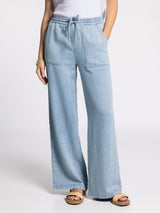 Pearla Pants Blue Chambray