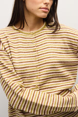 Cathy Striped Cardigan Chartreuse Multi