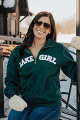 Lakegirl Classic Track Jacket Evergreen