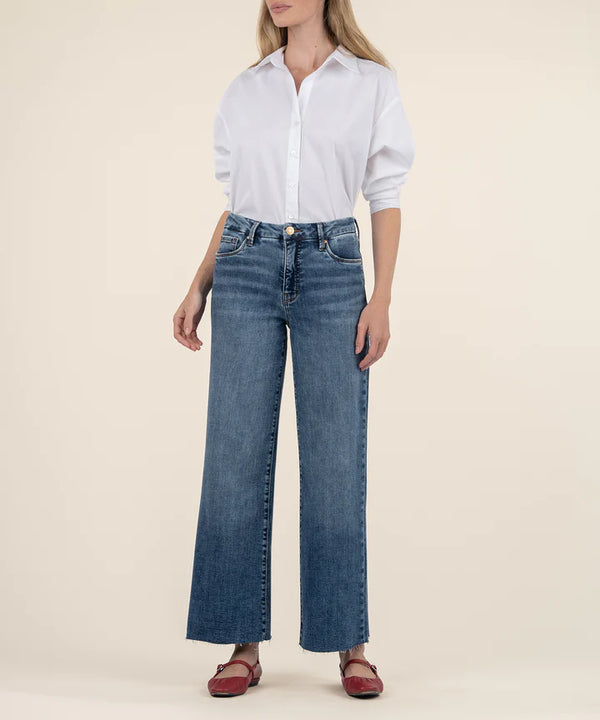 Meg Hi Rise Raw Hem Wide Leg Jeans Family
