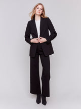 Pull On PDR Dressy Wide Leg Pants Black