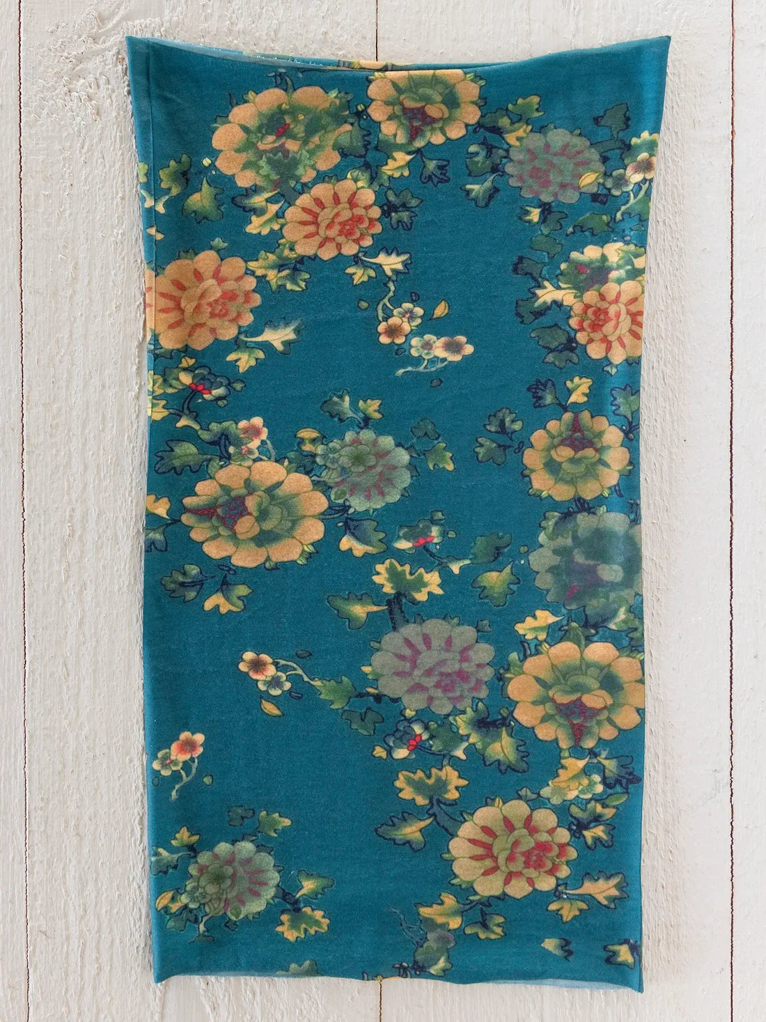 Full Boho Bandeau Teal Orange Clusters