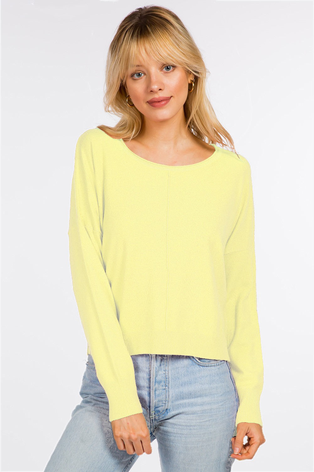 Center Seam Crew Neck Pullover Butter