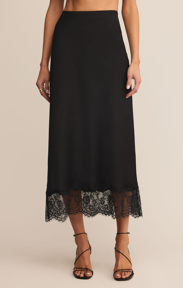 Cinder Lace Midi Skirt Black