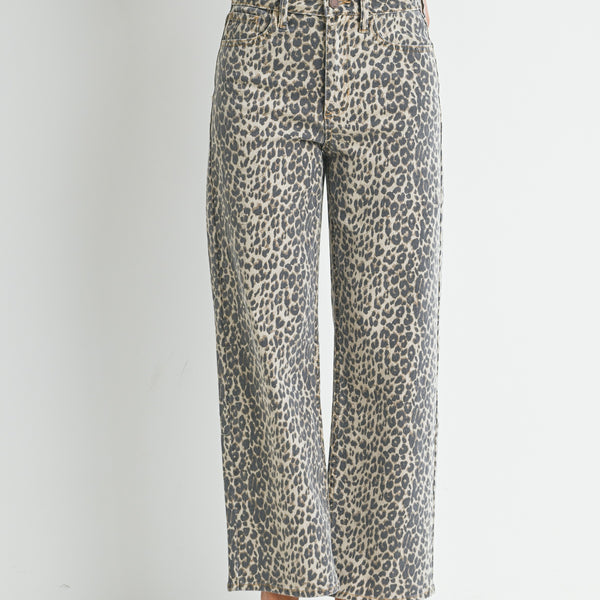 パンツ BADWAY Leopard straight denimpants 完売品】BADWAY Leopard