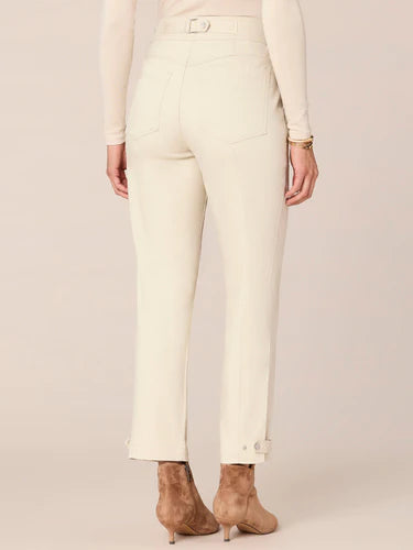 Ab Solution High Rise Tapered Utility Snap Hem Pants Stone