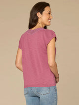 Embroidered Lace Vneck Sweater Top Wild Mulberry