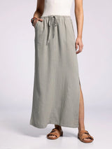 Alcove Tie Waist Skirt Dried Sage