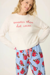 Sweeter Than Hot Cocoa Sweater Top Ivory