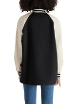 Skylie Brushed Twill Stadium Jacket Black