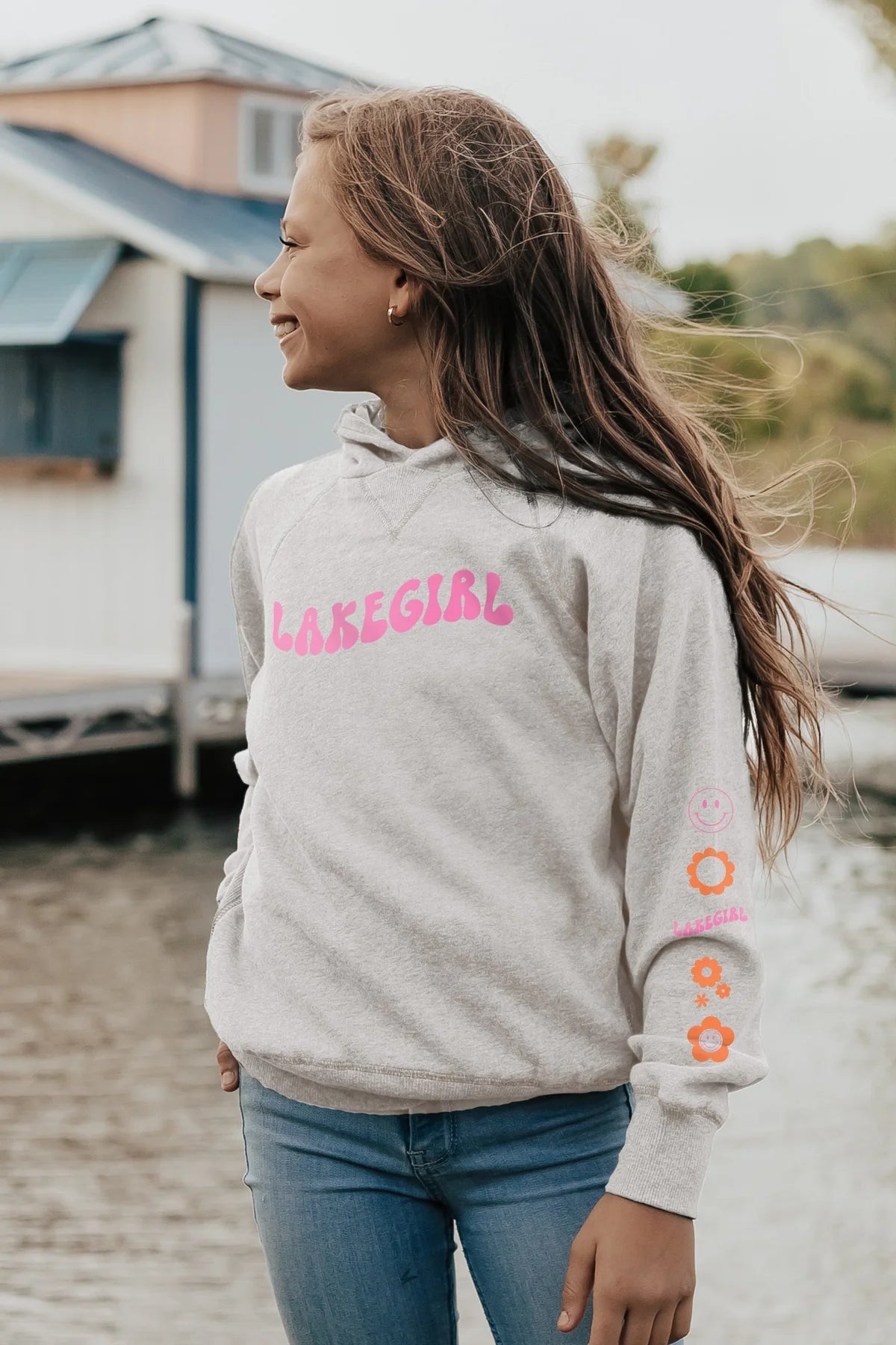 Youth Sanded Fleece Pullover Hoodie Oatmeal