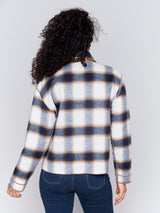 Reversible Plaid Oversized Jacket Truffle