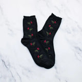 Vintage Rose & Hearts Socks