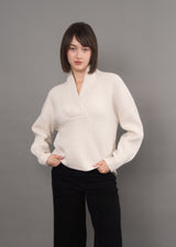 Quinlan Shawl Neck Sweater Sea Pearl
