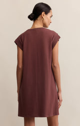 Routine Shift Mini Dress Sandalwood