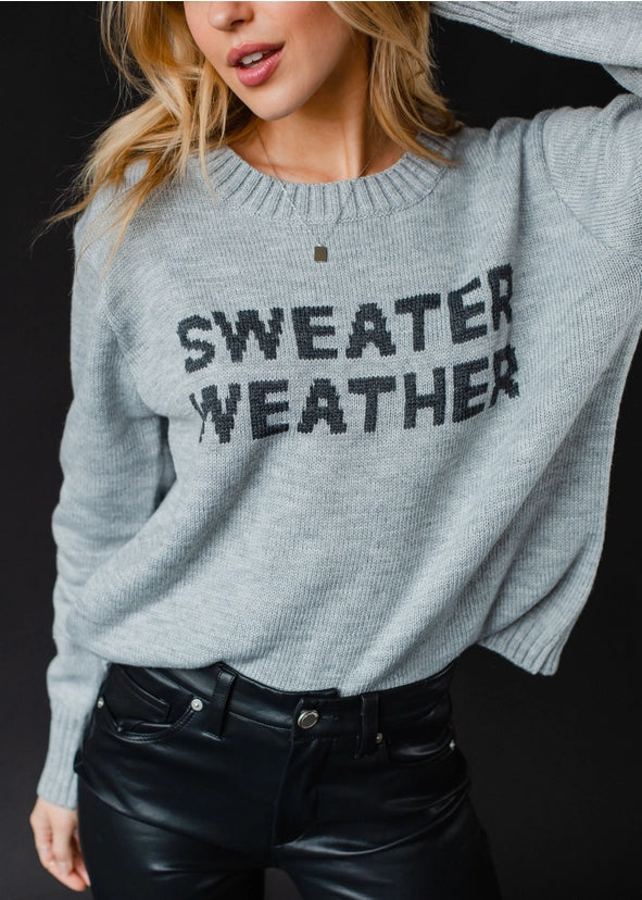 Sweater Weather Sweater Grey