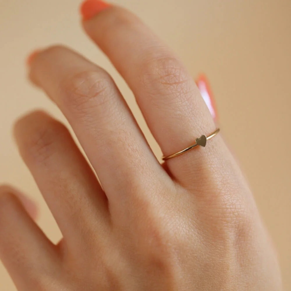 Tiny Heart Ring 14K Gold Fill