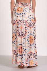 Smocked Waist Printed Maxi Skirt Multi Kaleidoscope
