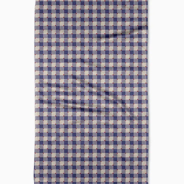 Geometry Tea Towel Nautical Gingham