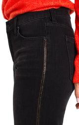 Liv Non-Skinny Skinny Sparkle Trim Jeans Mirror Cove