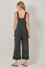 Mix Media Thermal Jumpsuit Washed Black