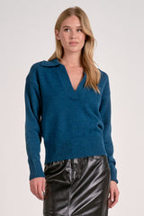 Polo Collar Sweater Teal