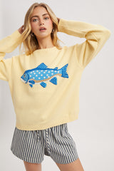 Spring Trout Sweater Lemon