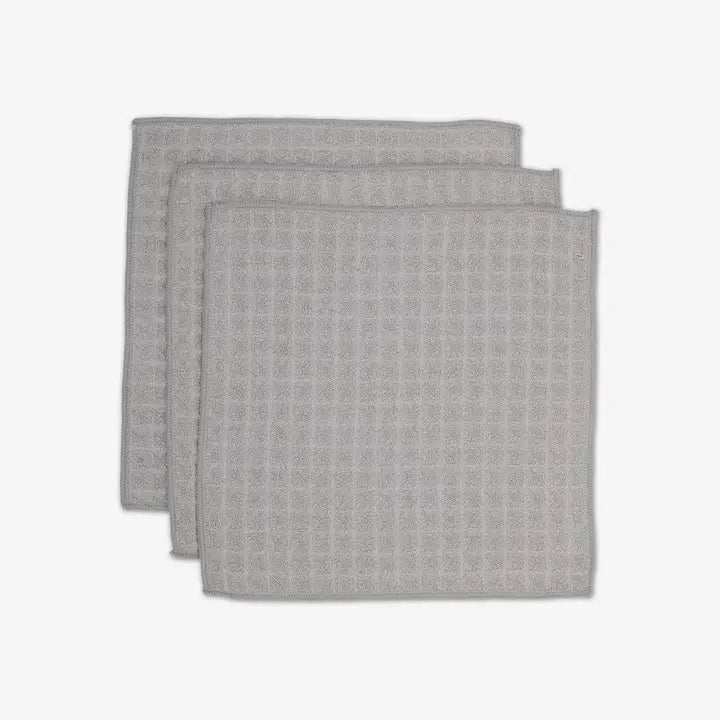 Geometry Waffle Washcloth Set Stone