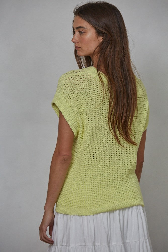 Laurien Sweater Top Citrus Lime