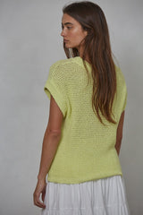 Laurien Sweater Top Citrus Lime