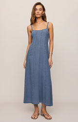 Leonora Indigo Midi Dress Classic Indigo
