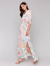 Printed Dolman Sleeve Maxi Dress Dahlia
