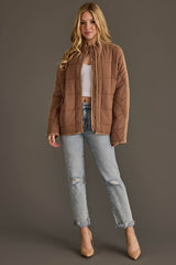 Faye Soft Quilted Jacket Tan