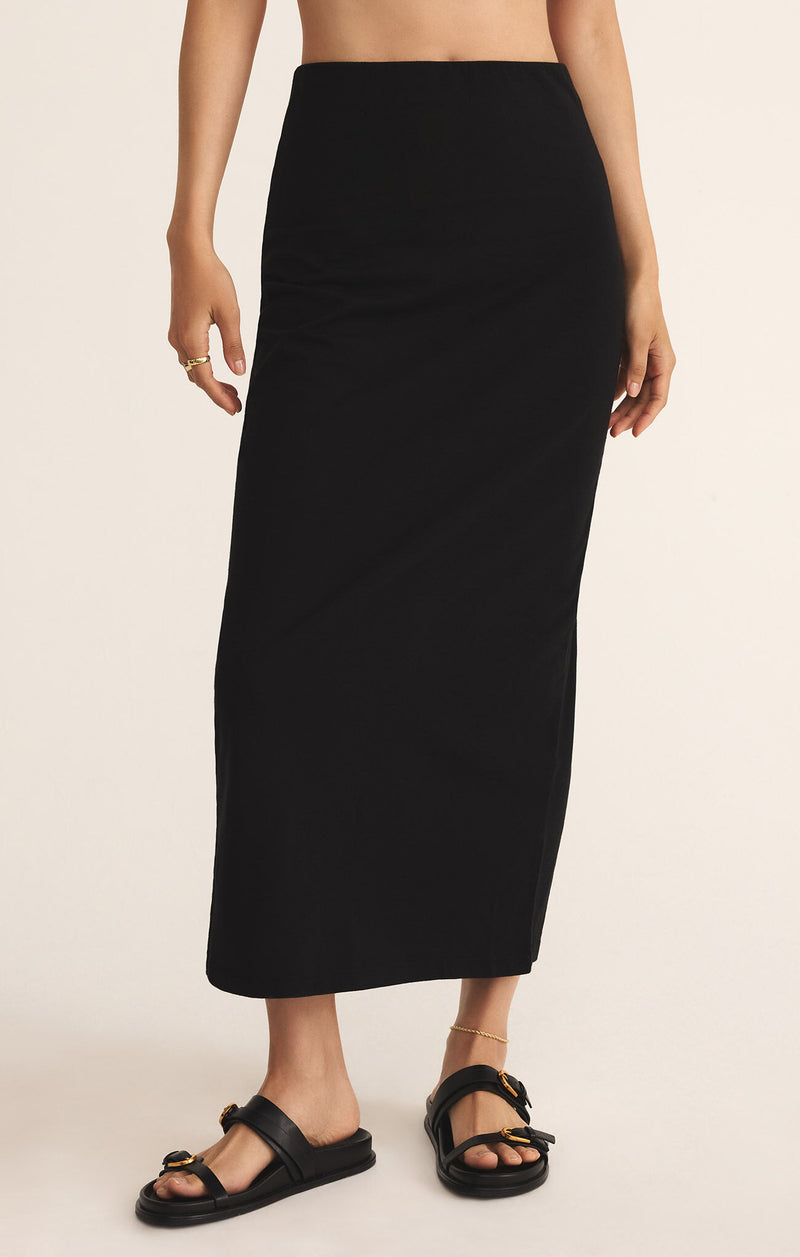 Gail Midi Skirt True Black