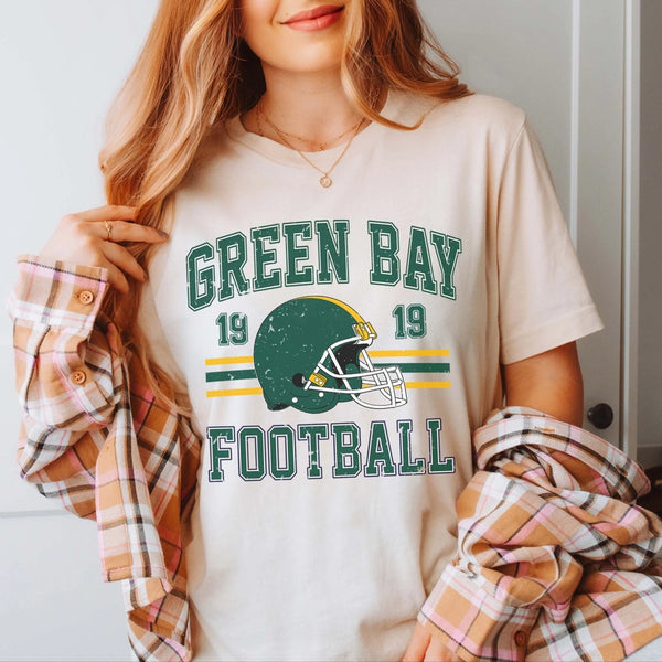 Green Bay Football Tee Natural
