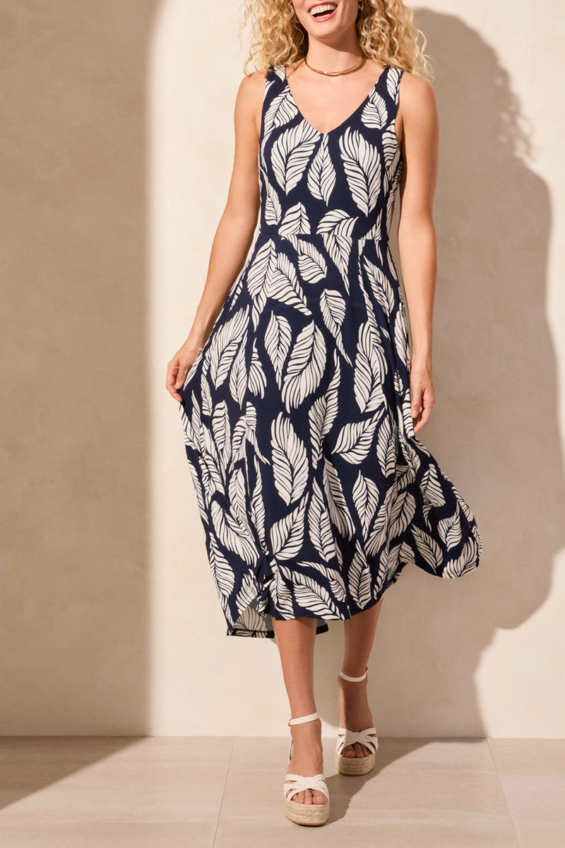 Sleeveless High Low Dress Indigo